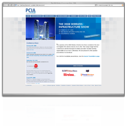 PCIA Show Site Screenshot
